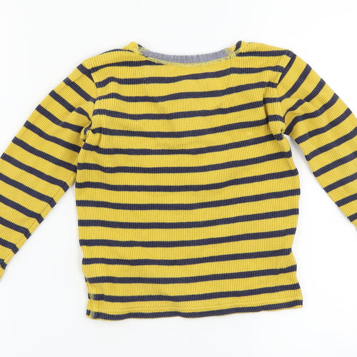 NEXT Boys Yellow Striped  Pullover Jumper Size 2-3 Years