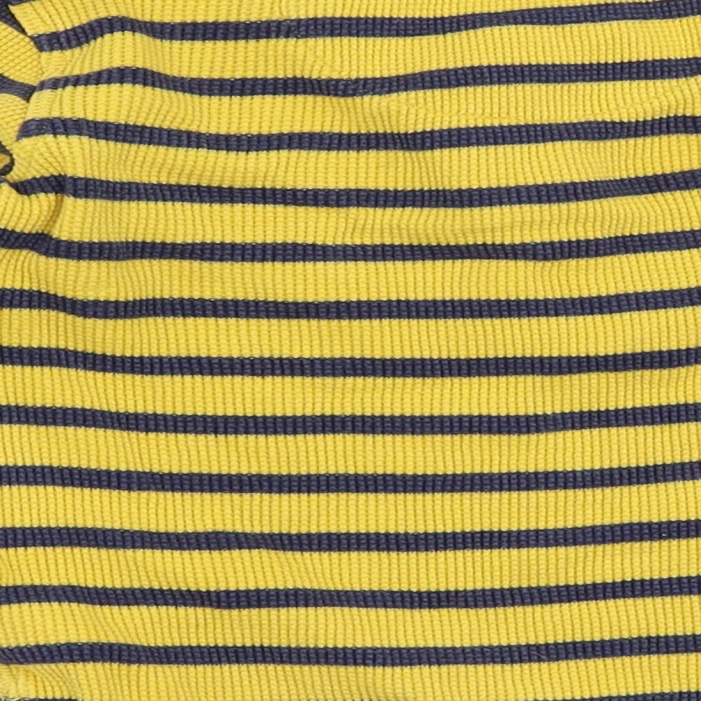 NEXT Boys Yellow Striped  Pullover Jumper Size 2-3 Years