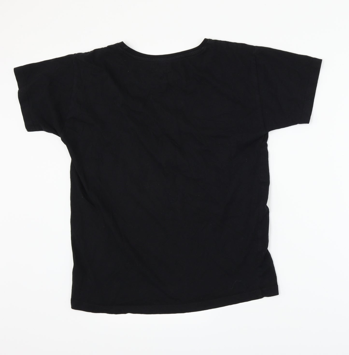 Young Dimension Girls Black   Basic T-Shirt Size 12-13 Years  - meow