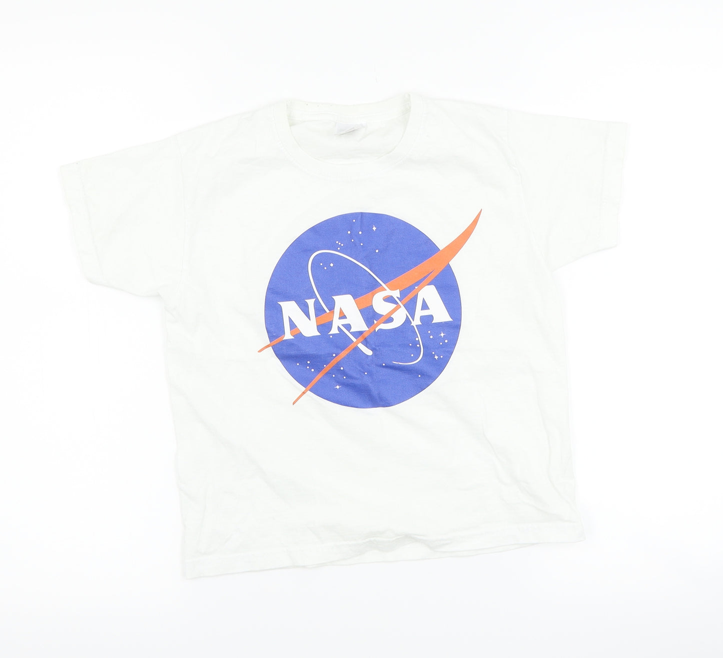 Fruit of the Loom Boys White   Basic T-Shirt Size 5-6 Years  - nasa
