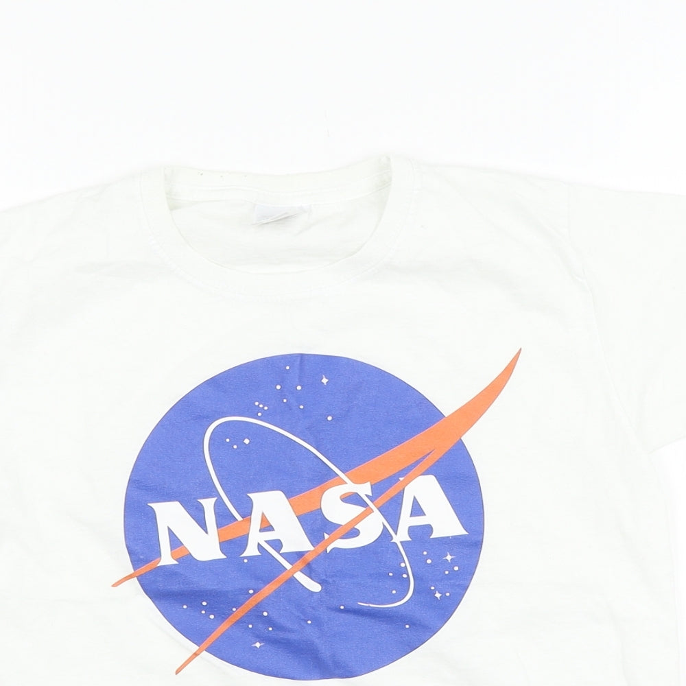 Fruit of the Loom Boys White   Basic T-Shirt Size 5-6 Years  - nasa