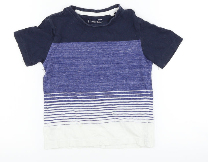 NEXT Boys Blue Striped Basic T-Shirt Size 3 Years