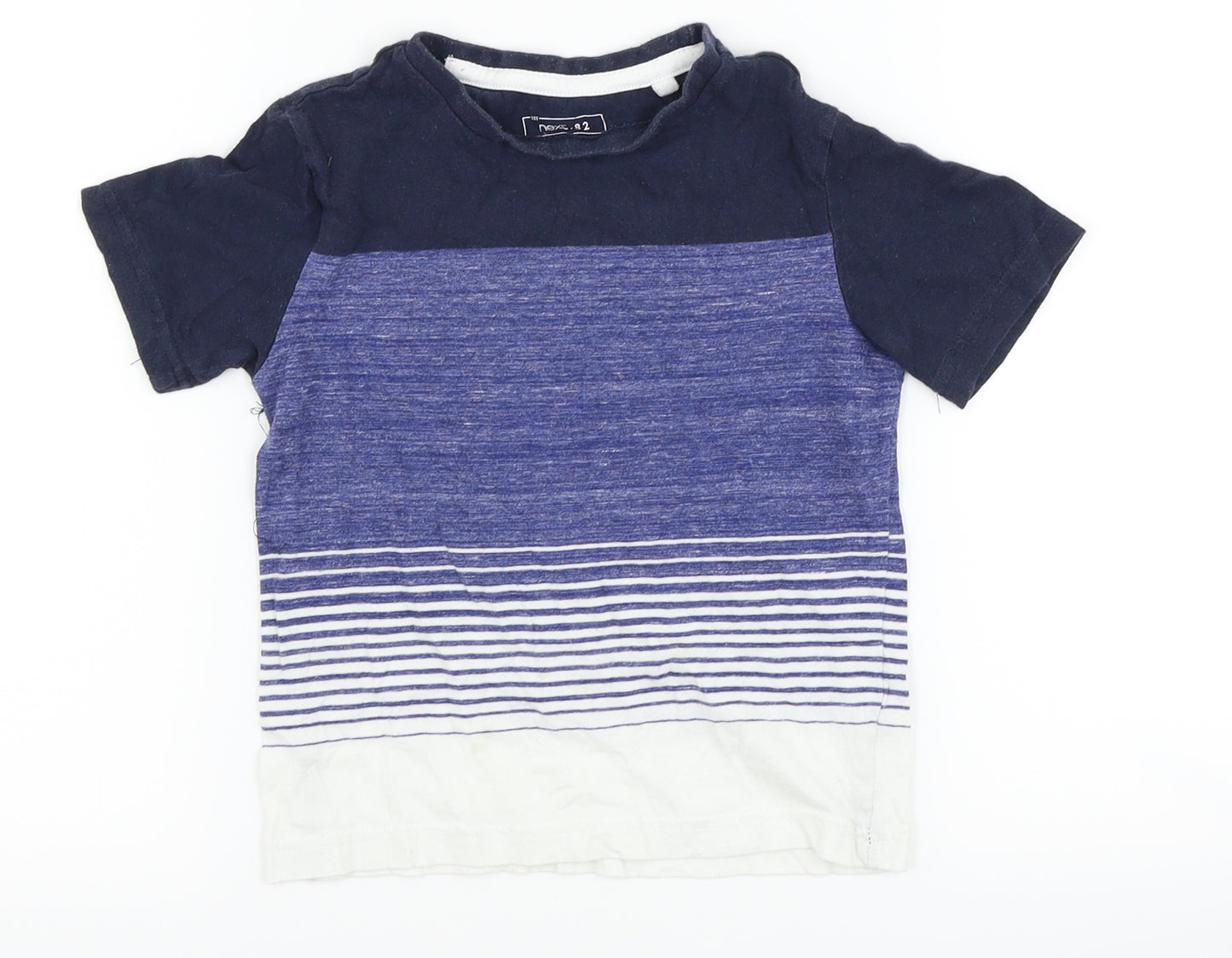 NEXT Boys Blue Striped  Basic T-Shirt Size 3 Years