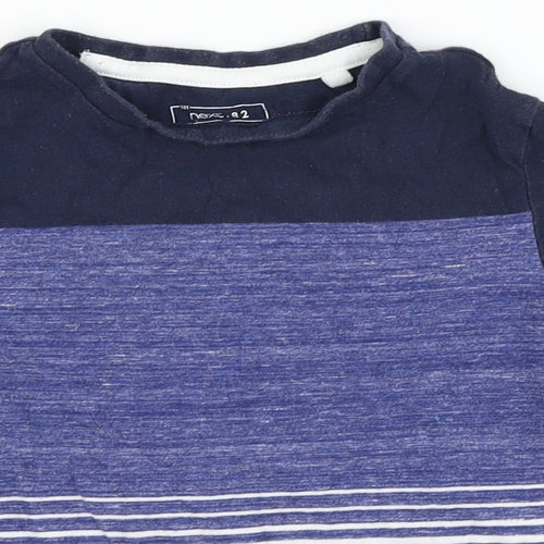 NEXT Boys Blue Striped  Basic T-Shirt Size 3 Years