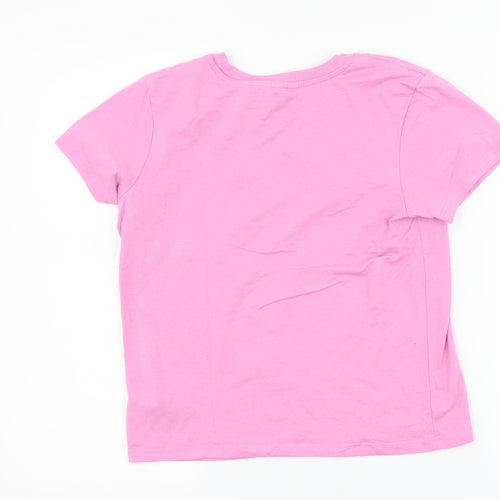 Topshop Womens Pink   Basic T-Shirt Size 6  - usa