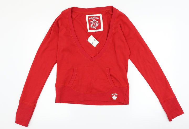 New Look Womens Red   Pullover Sweatshirt Size 14