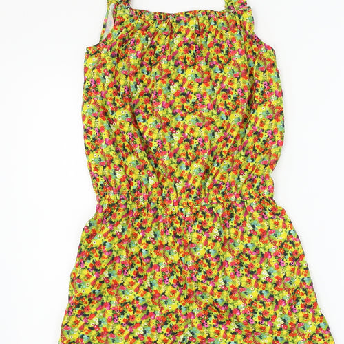 NEXT Girls Yellow Floral  Playsuit One-Piece Size 12 Years