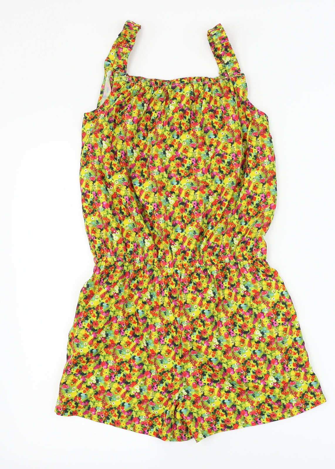 NEXT Girls Yellow Floral  Playsuit One-Piece Size 12 Years