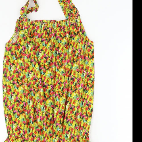 NEXT Girls Yellow Floral  Playsuit One-Piece Size 12 Years
