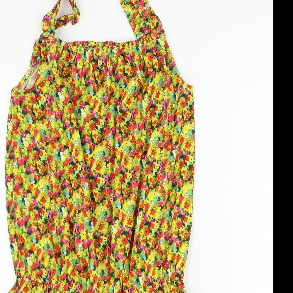 NEXT Girls Yellow Floral  Playsuit One-Piece Size 12 Years
