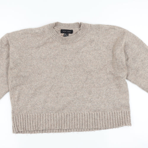New Look Womens Grey   Pullover Jumper Size S  - cropped