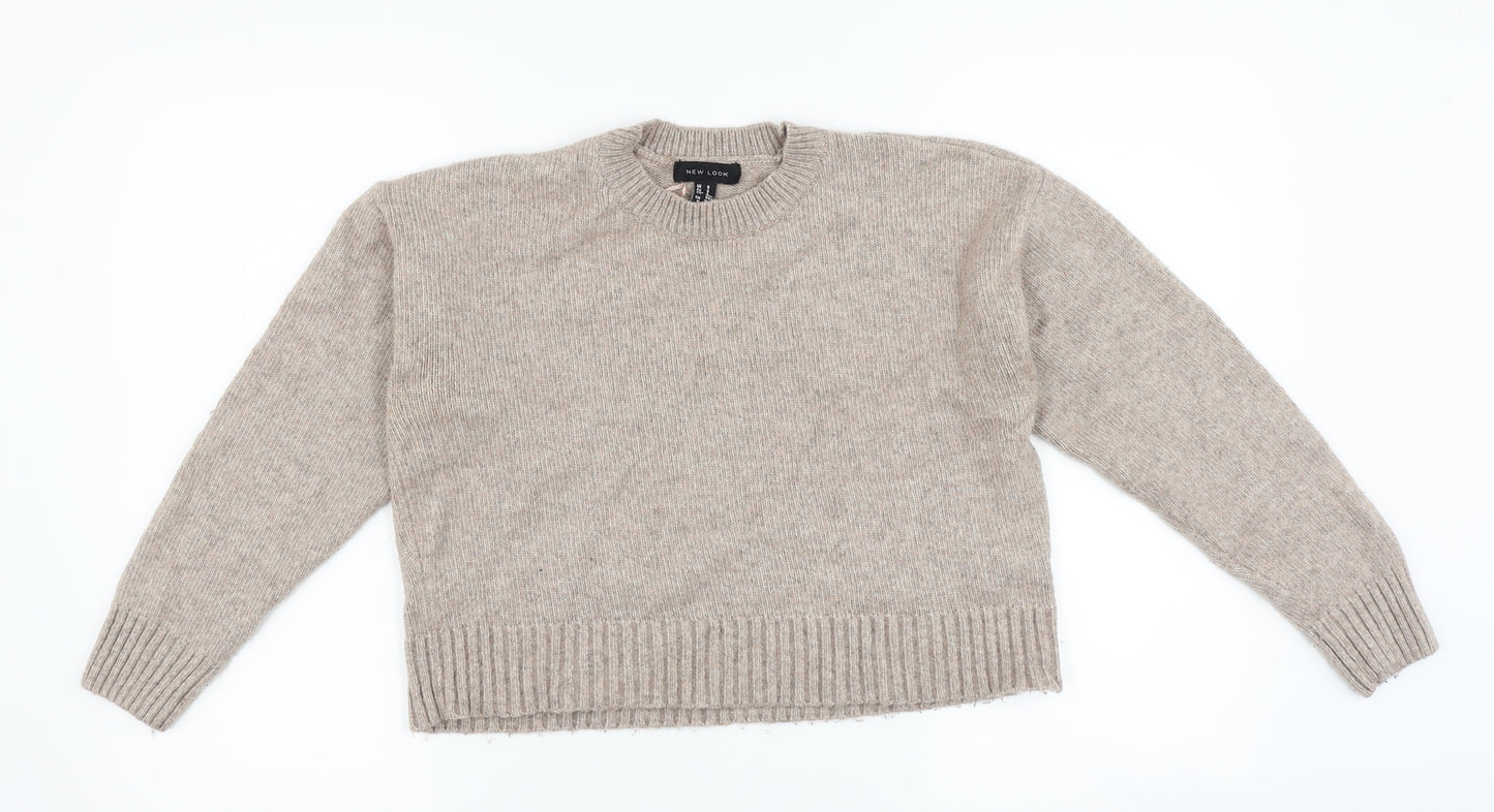 New Look Womens Grey   Pullover Jumper Size S  - cropped