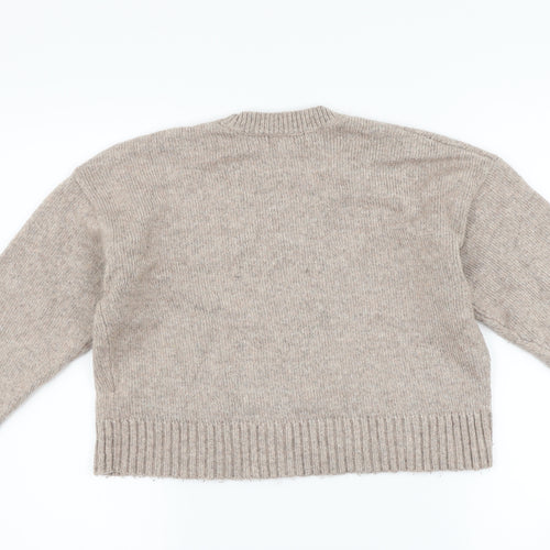 New Look Womens Grey   Pullover Jumper Size S  - cropped