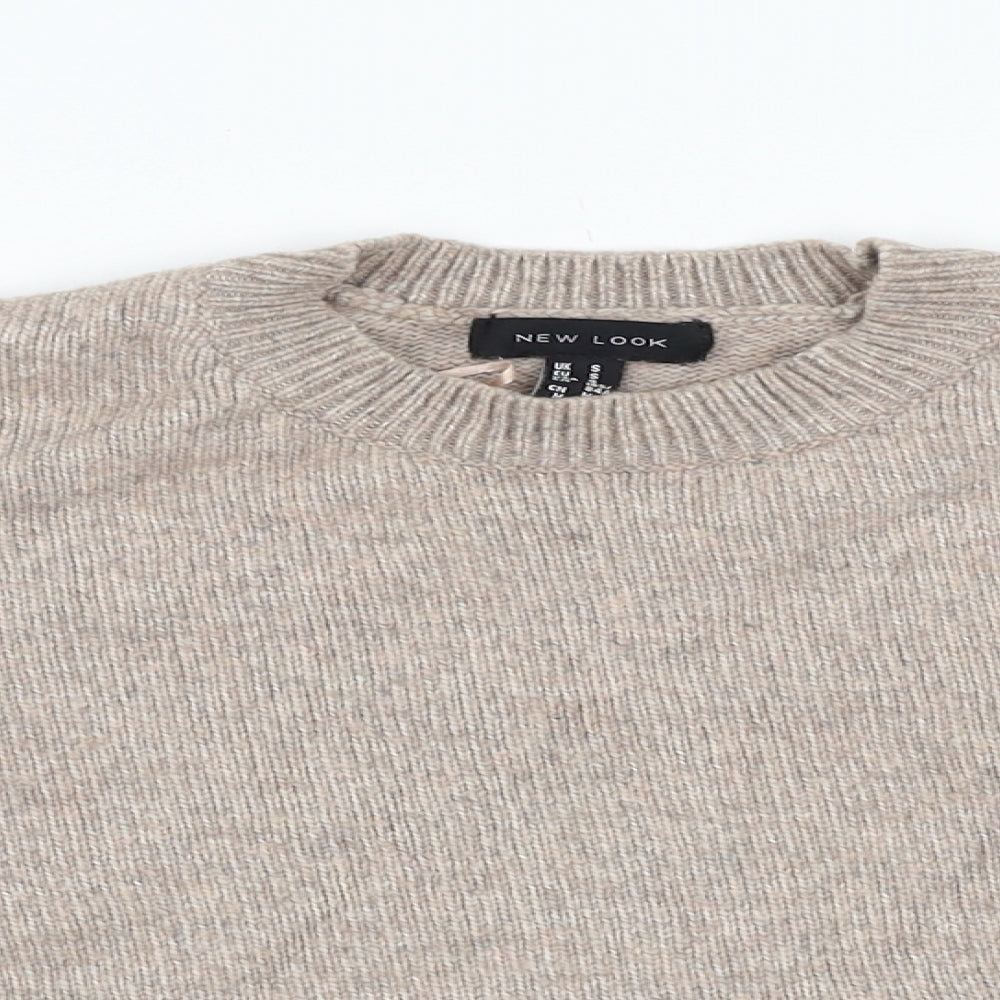 New Look Womens Grey   Pullover Jumper Size S  - cropped