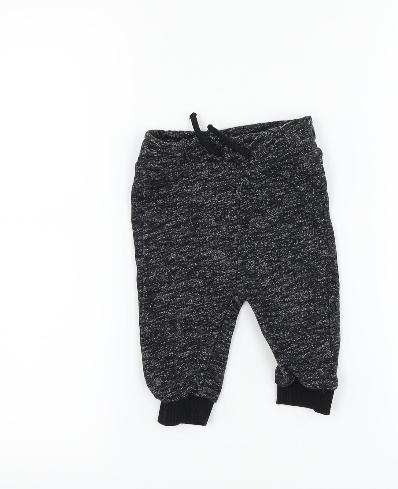 Nutmeg Boys Black   Jogger Trousers Size 6-9 Months
