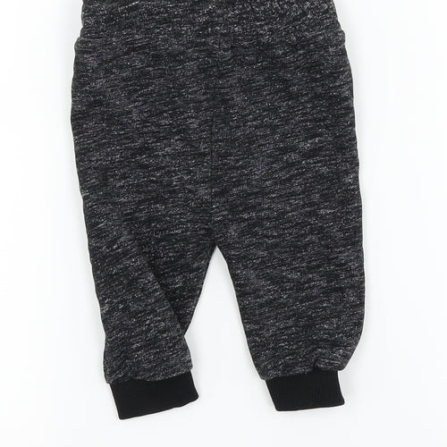 Nutmeg Boys Black   Jogger Trousers Size 6-9 Months