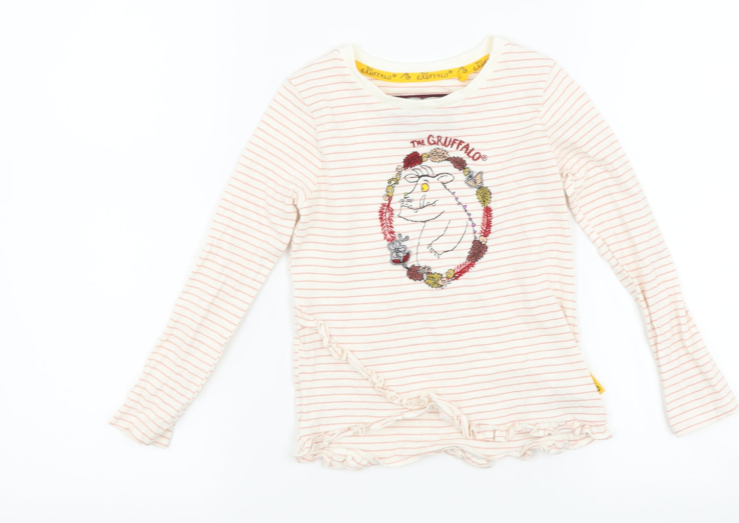 TU Girls Pink Striped  Basic T-Shirt Size 3-4 Years  - The Gruffalo