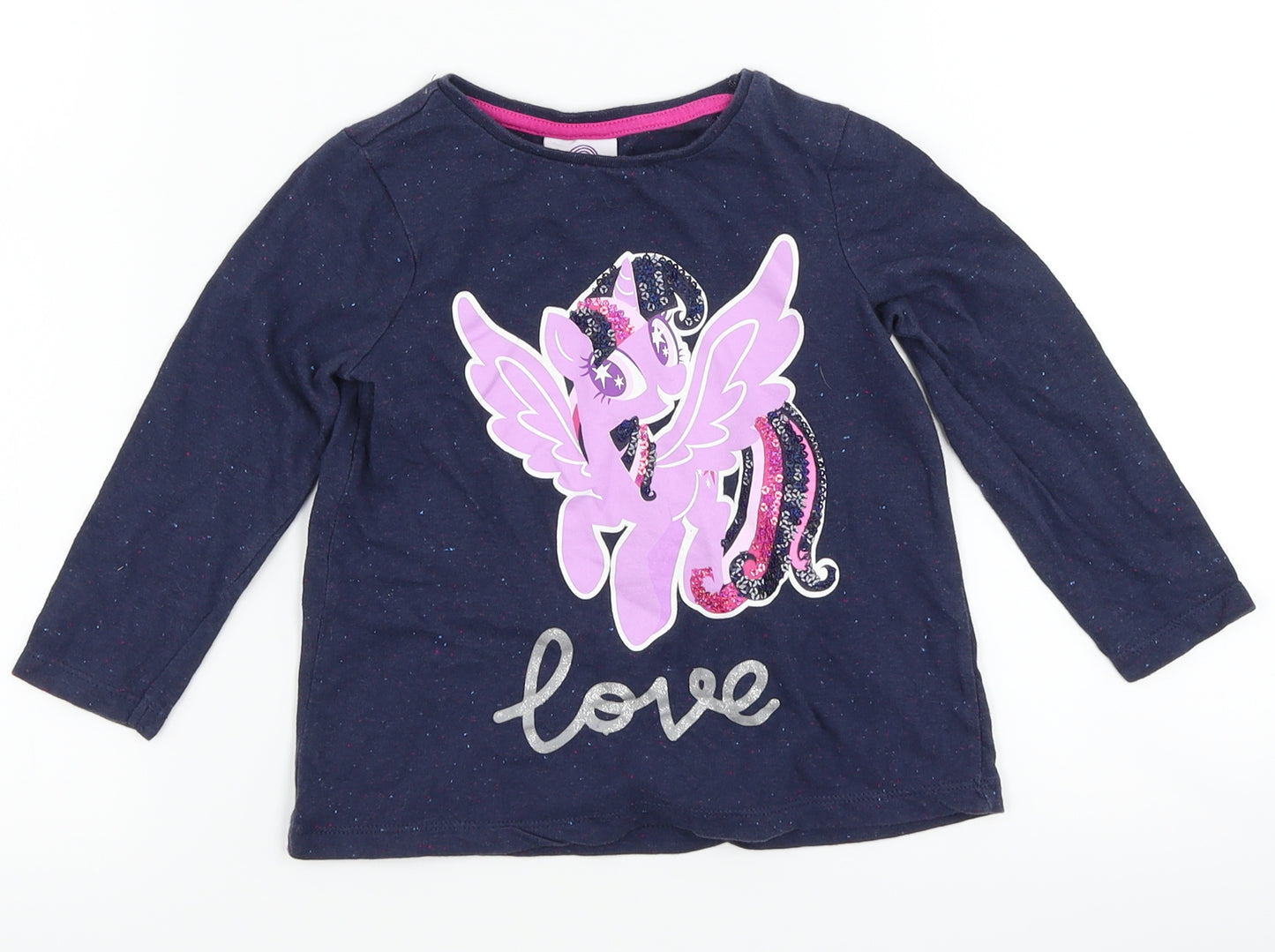 George Girls Blue   Basic T-Shirt Size 18-24 Months  - My Little Pony