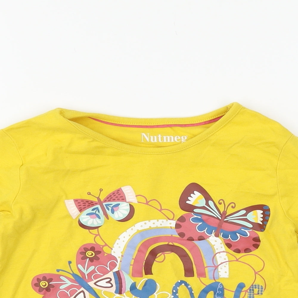 Nutmeg Girls Yellow   Basic T-Shirt Size 3-4 Years  - love