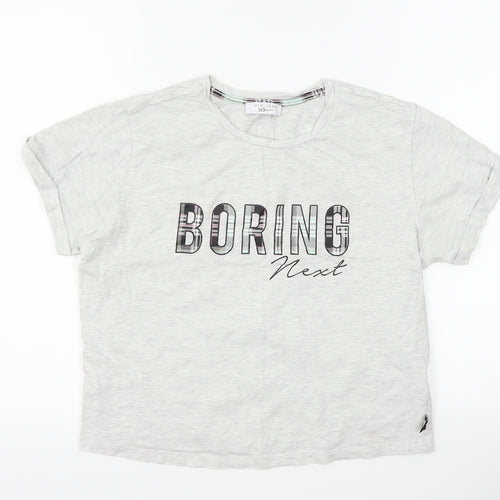 New Look Girls Grey   Top Pyjama Top Size L  - boring next