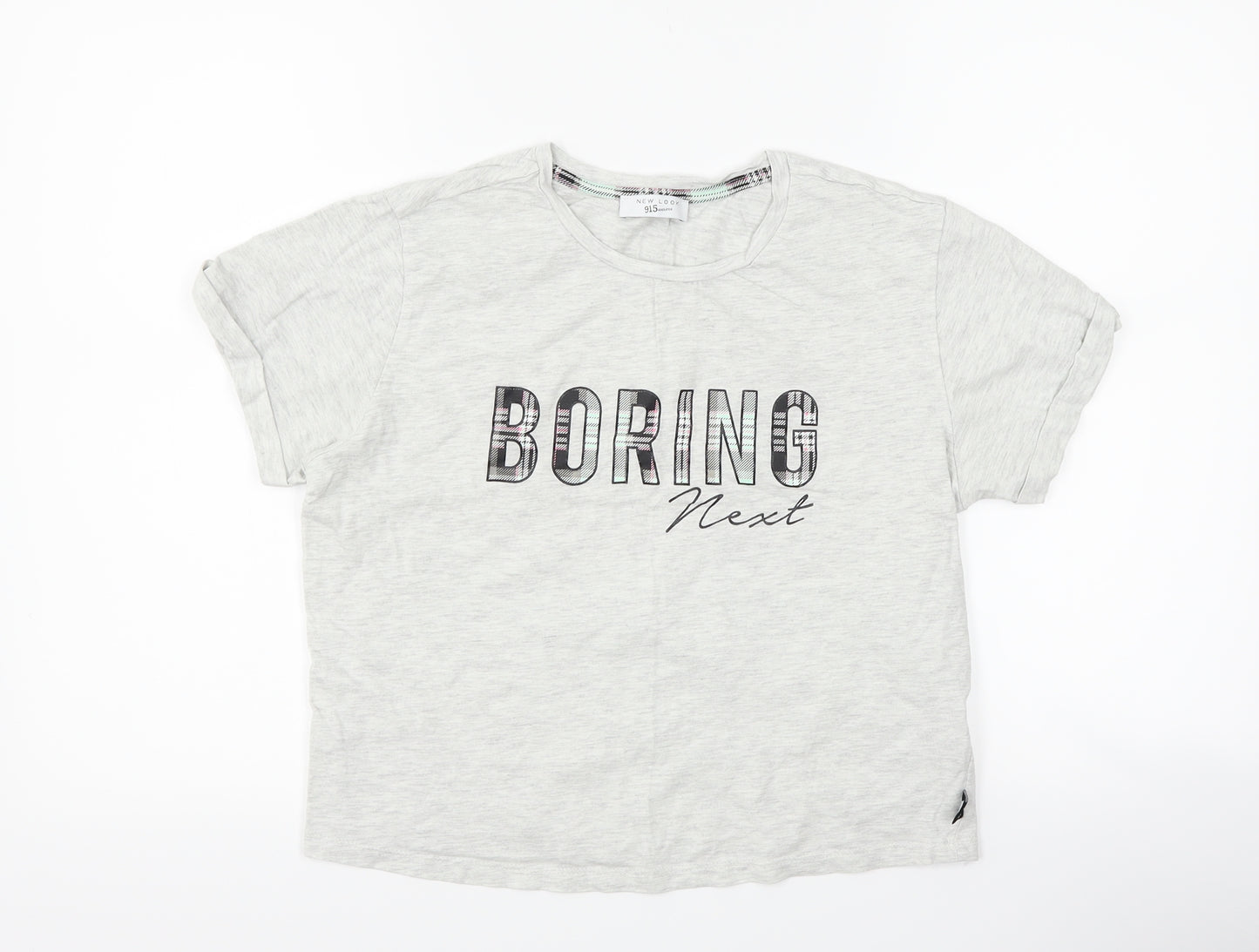 New Look Girls Grey   Top Pyjama Top Size L  - boring next