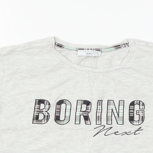 New Look Girls Grey   Top Pyjama Top Size L  - boring next