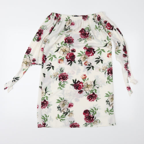 New Look Womens Ivory Floral  Shift  Size 6