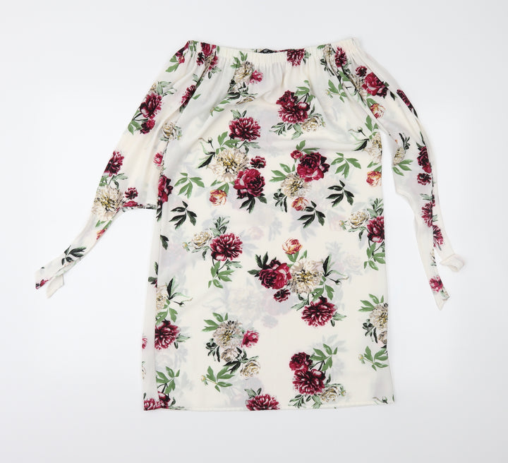 New Look Womens Ivory Floral Shift Size 6
