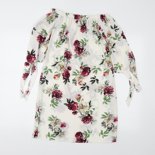 New Look Womens Ivory Floral  Shift  Size 6