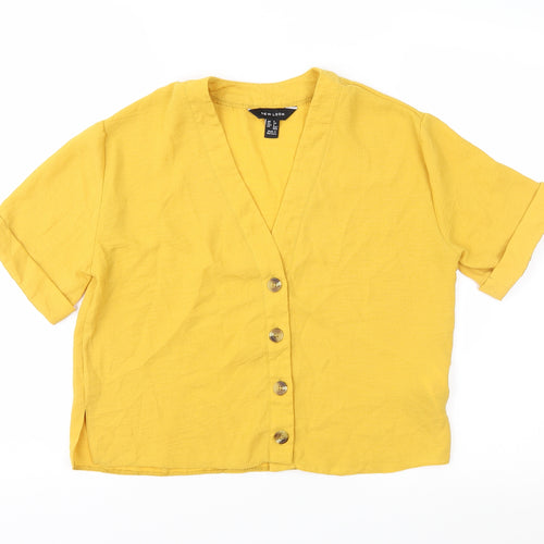 New Look Womens Yellow   Basic Blouse Size 6
