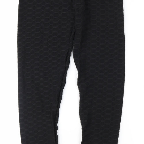 Preworn Womens Black Geometric  Carrot Leggings Size S L28 in