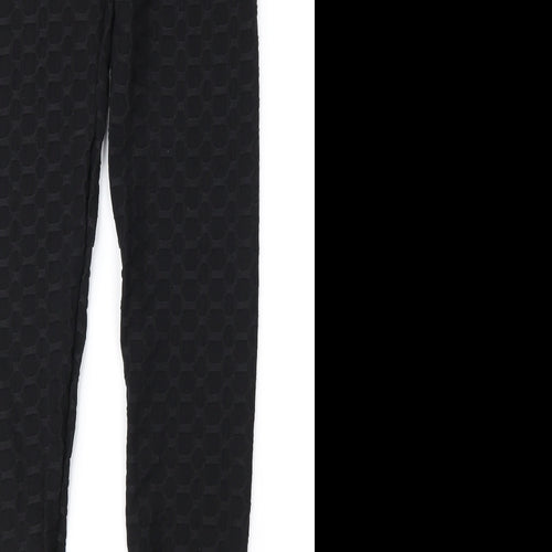 Preworn Womens Black Geometric  Carrot Leggings Size S L28 in