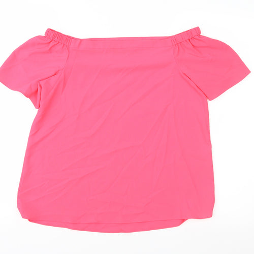 George Womens Pink   Basic Blouse Size 8