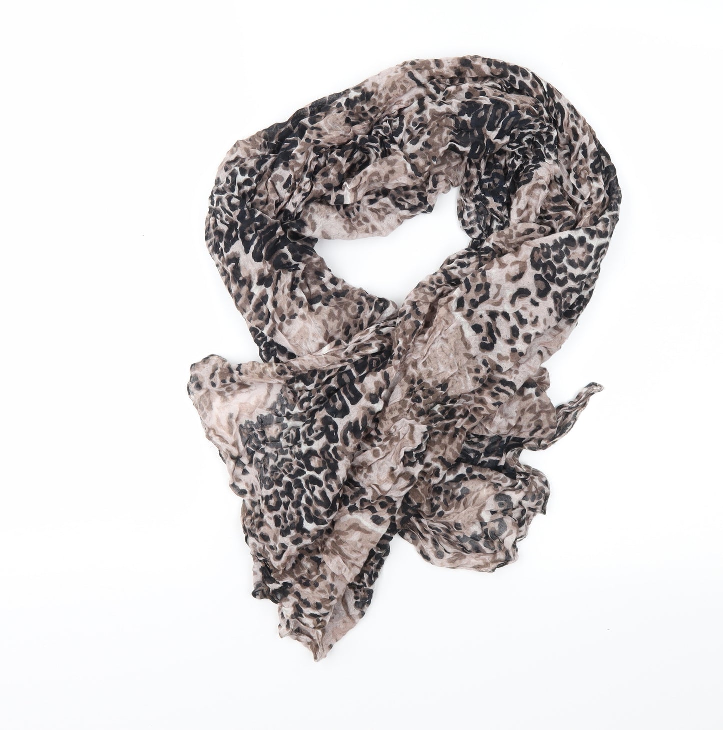 Preworn Womens Brown Animal Print   Scarf
