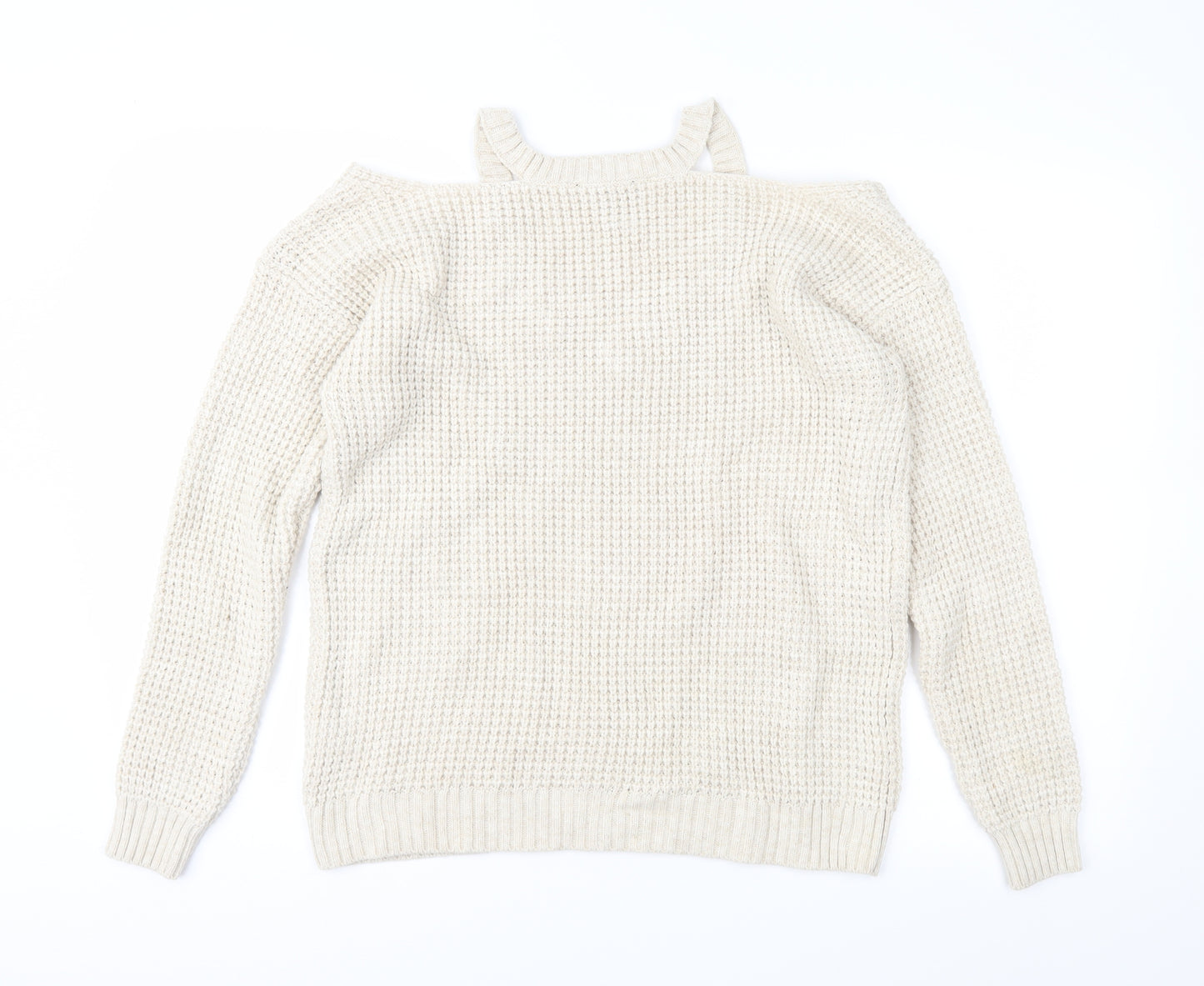 New Look Womens Beige  Knit Pullover Jumper Size S