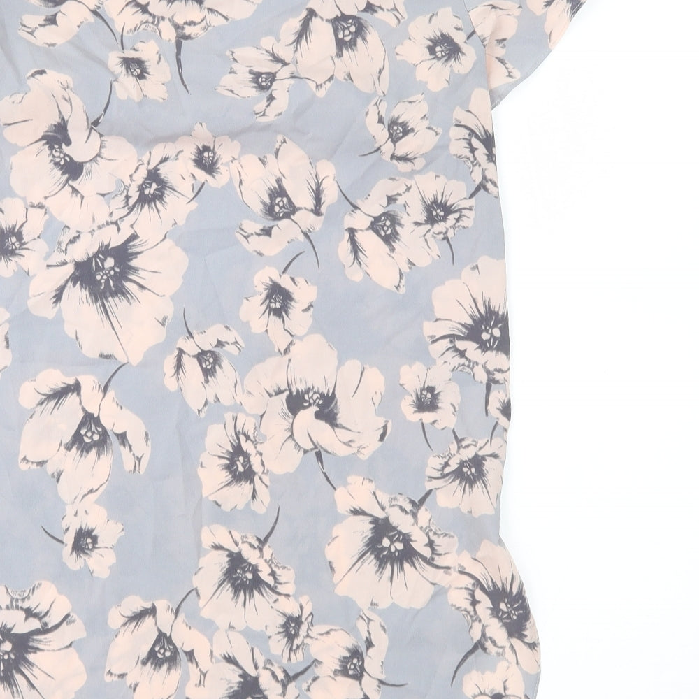 New Look Womens Grey Floral  Basic Blouse Size 6