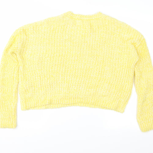 New Look Womens Yellow  Knit Pullover Jumper Size S