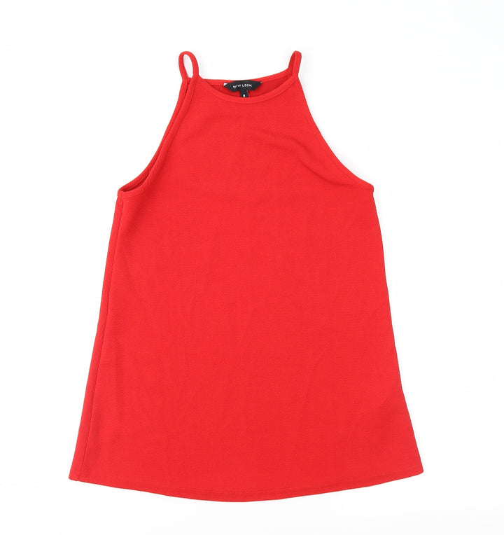 New Look Womens Red   Basic Blouse Size 8