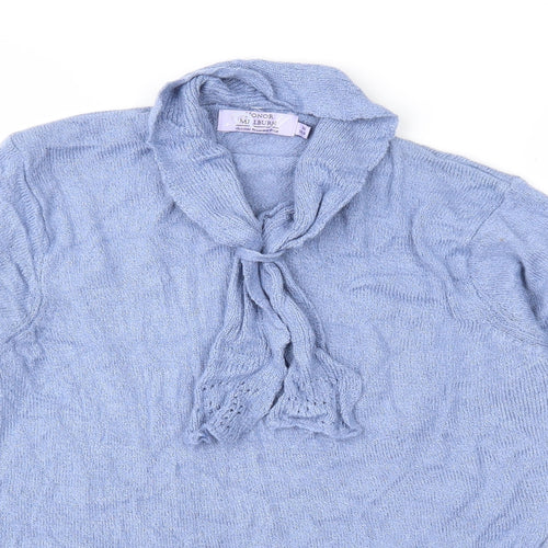 EWM Womens Blue  Knit Pullover Jumper Size M