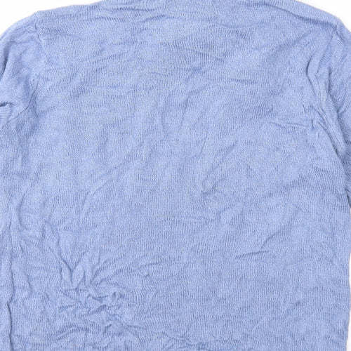 EWM Womens Blue  Knit Pullover Jumper Size M