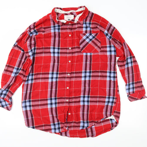 F&F Womens Red Check   Nightshirt Size 12