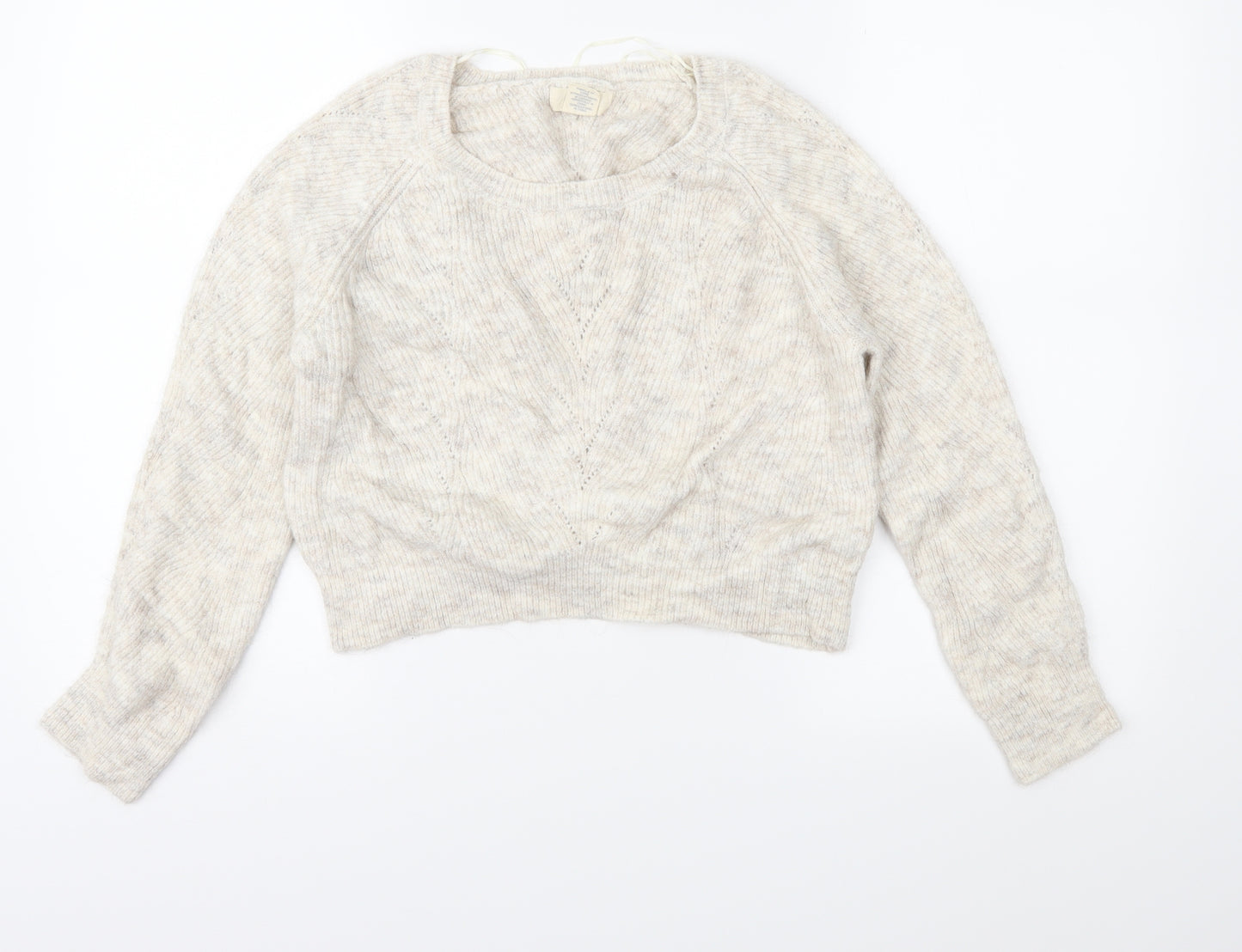Kaisley Womens Beige  Knit Pullover Jumper Size S