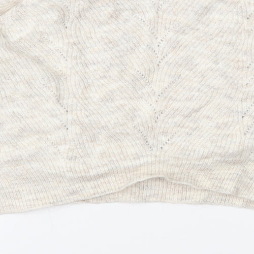 Kaisley Womens Beige  Knit Pullover Jumper Size S