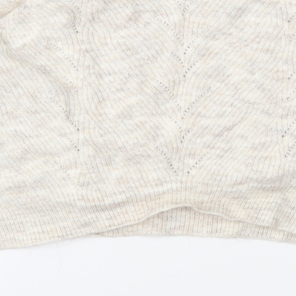 Kaisley Womens Beige  Knit Pullover Jumper Size S