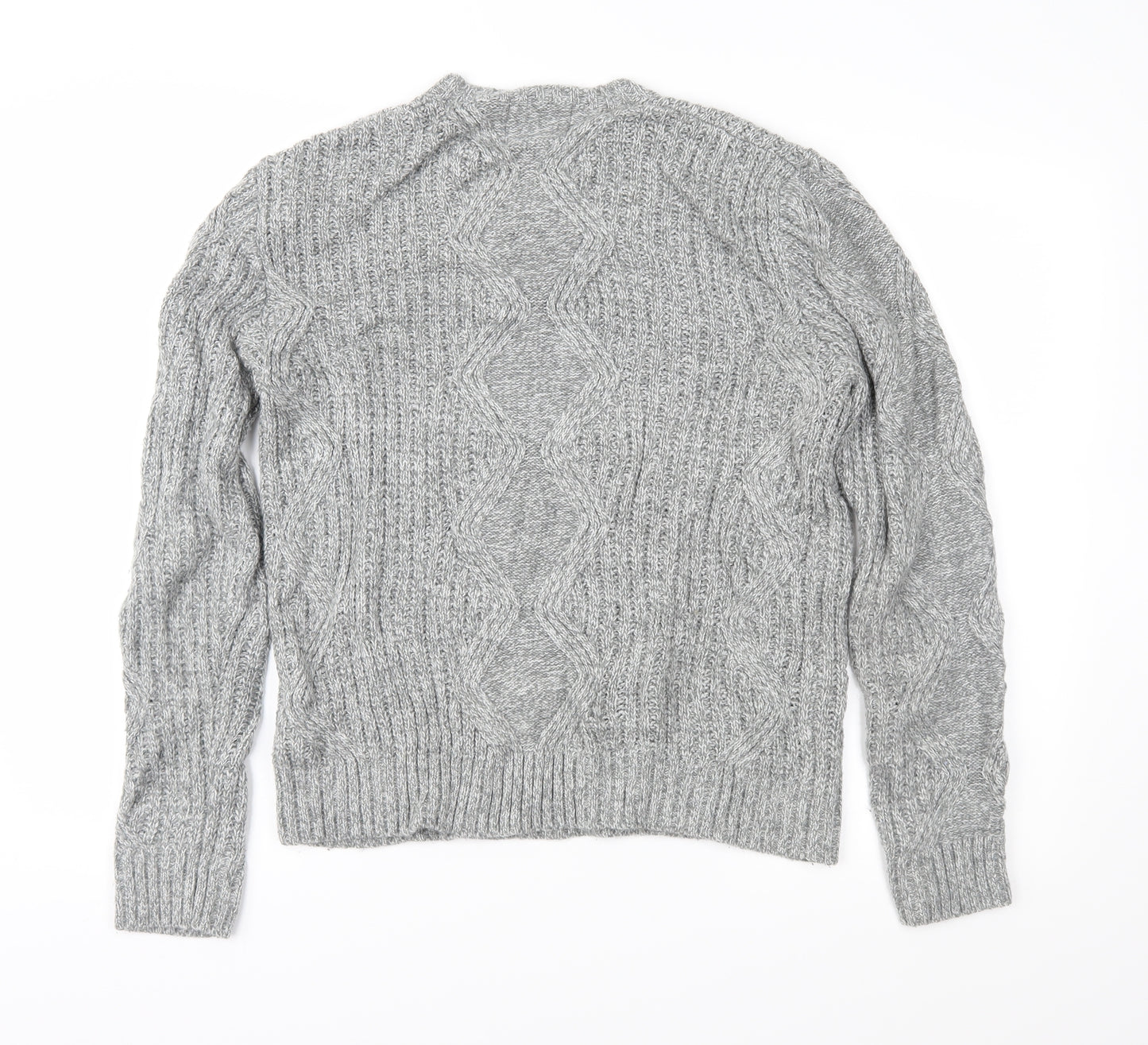 Topman Mens Grey  Knit Pullover Jumper Size S