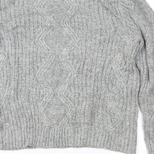 Topman Mens Grey  Knit Pullover Jumper Size S
