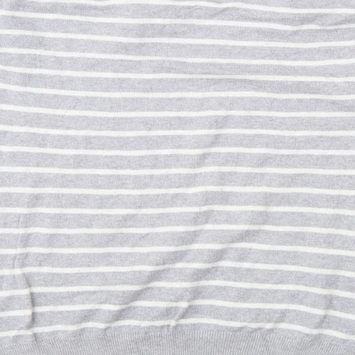 Gap Mens Grey Striped Knit Pullover Jumper Size XS