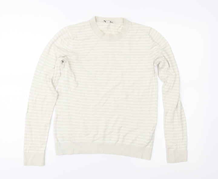 Gap Womens Beige Striped Knit Pullover Jumper Size S