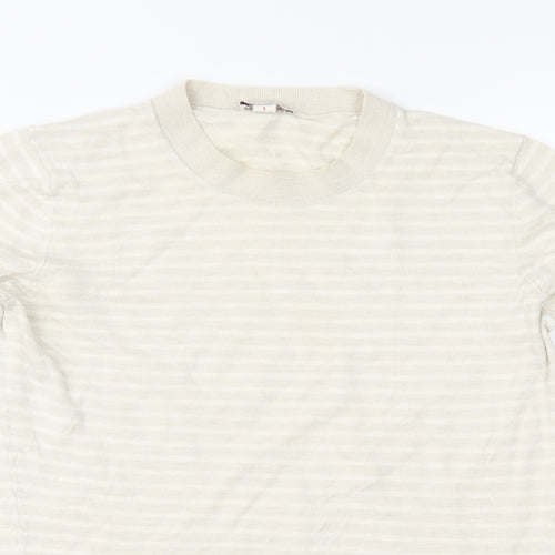 Gap Womens Beige Striped Knit Pullover Jumper Size S
