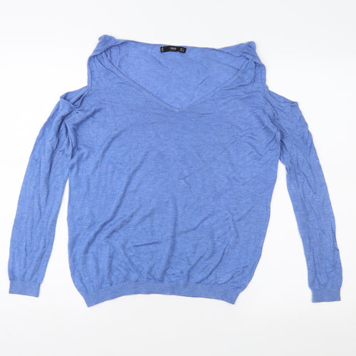 MNG Womens Blue  Knit Pullover Jumper Size S